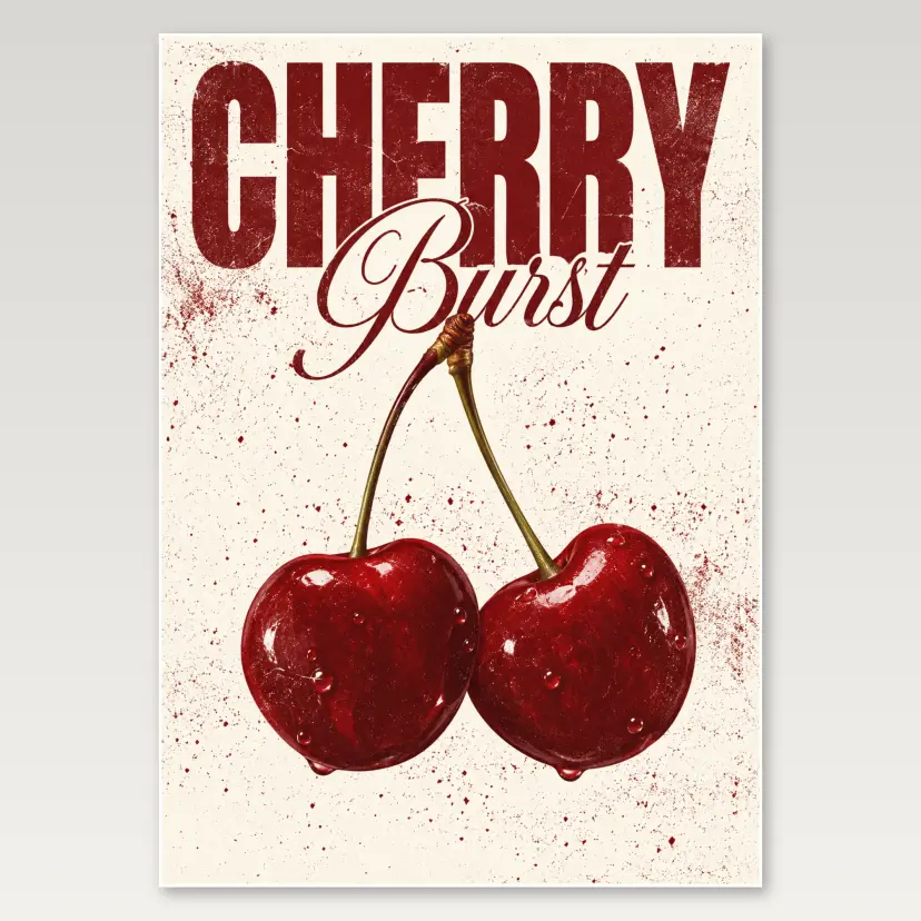 Cherry Burst A4 Poster