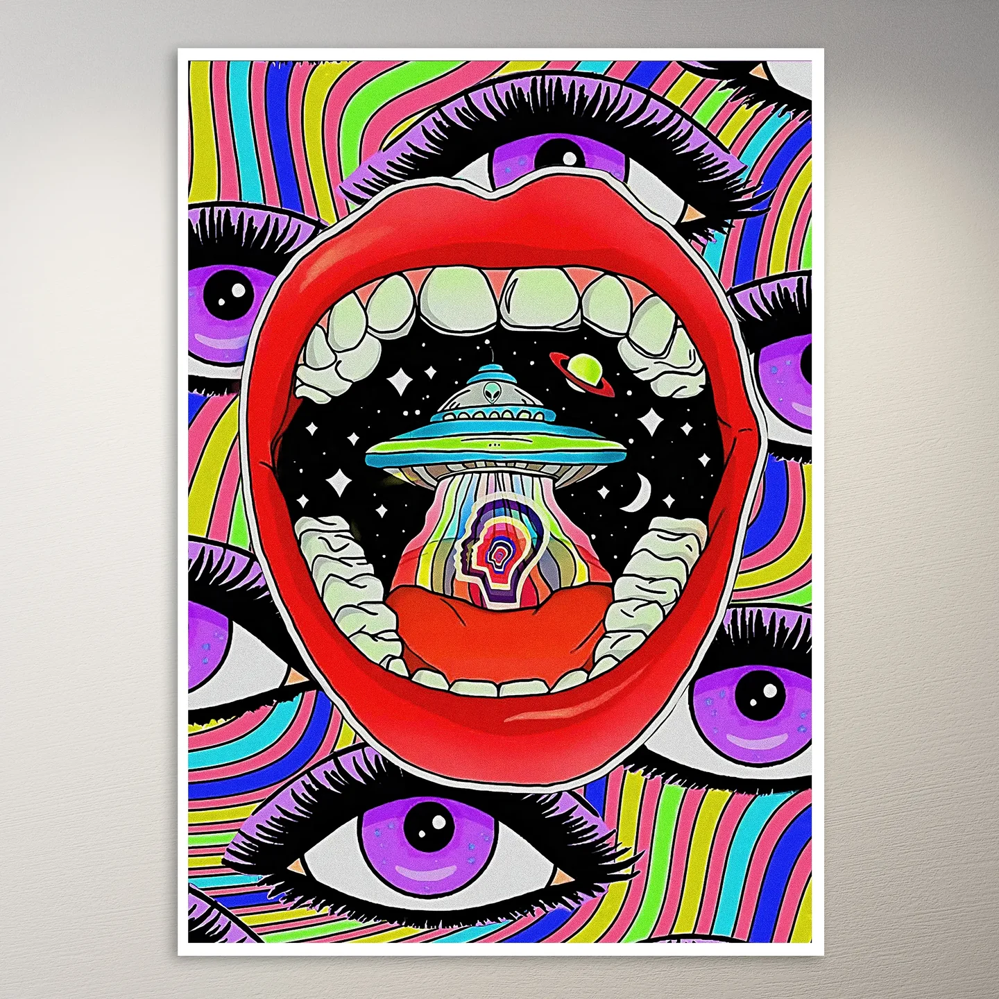 Psychedelic Trippy Aesthetic Wall Poster