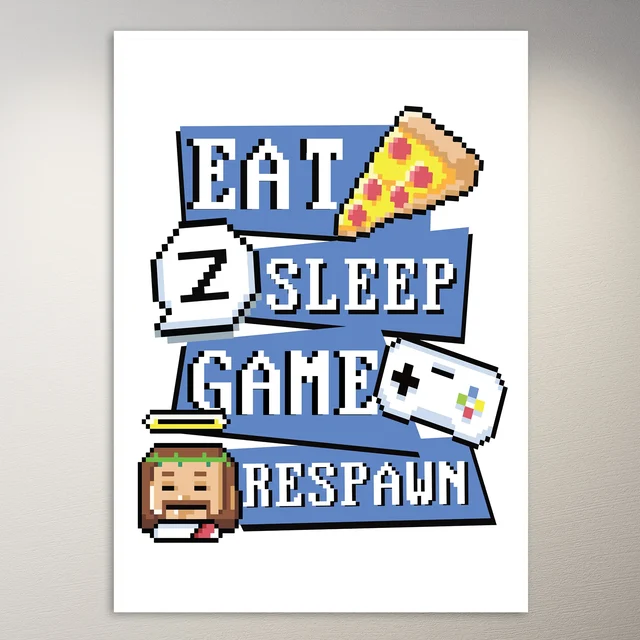 Eat Sleep Game Respawn | Gaming Poster