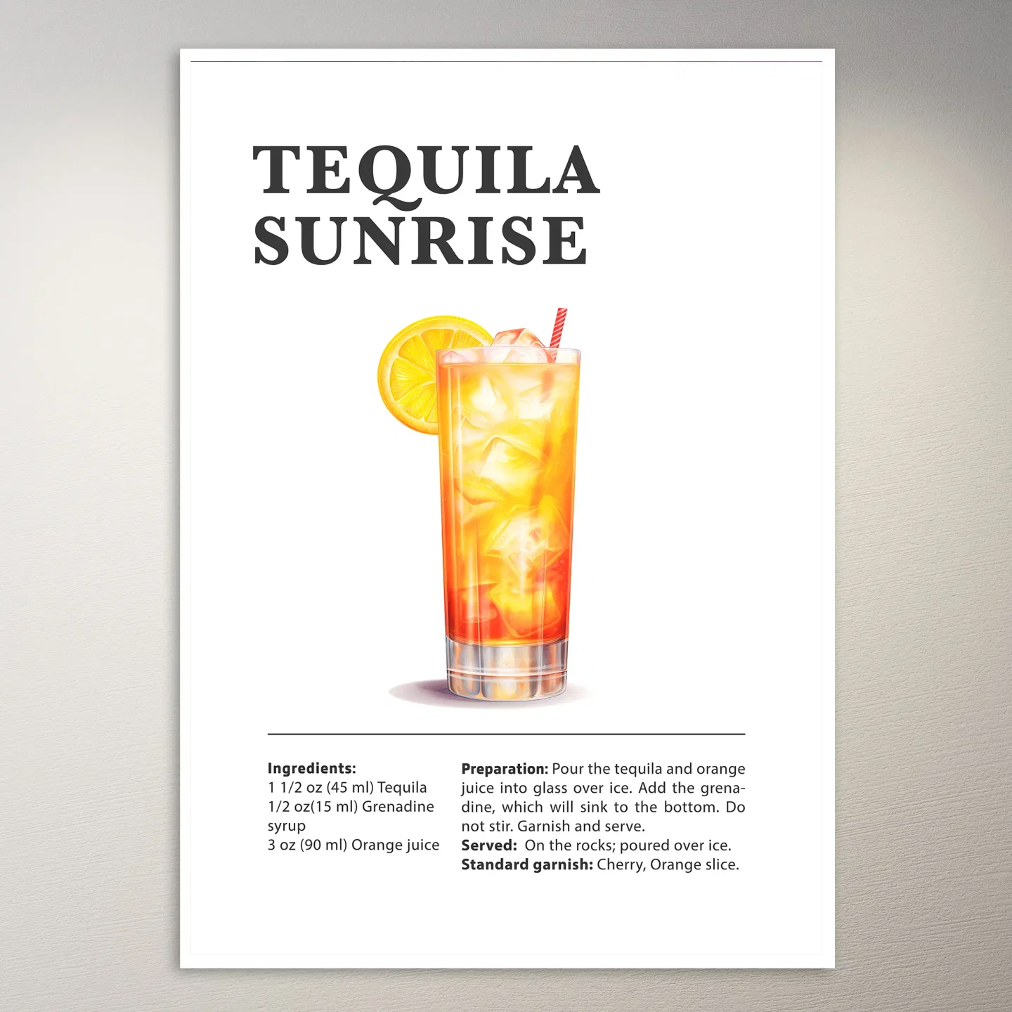 Tequila Sunrise Poster