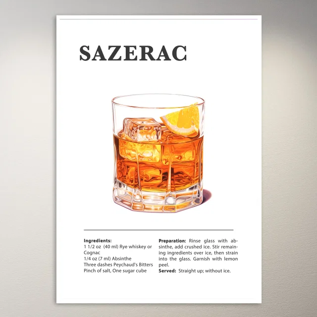 Sazerac Glass Poster