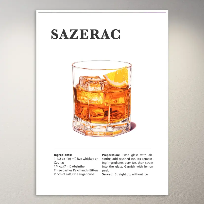 Sazerac Glass Poster