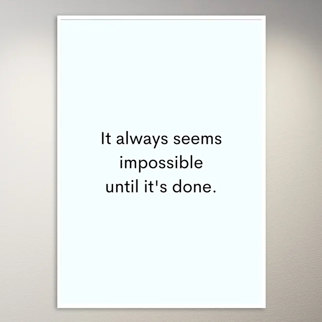 Motivational Quote Wall Poster