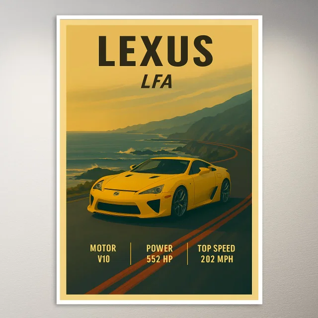Lexus LFA Supercar Poster