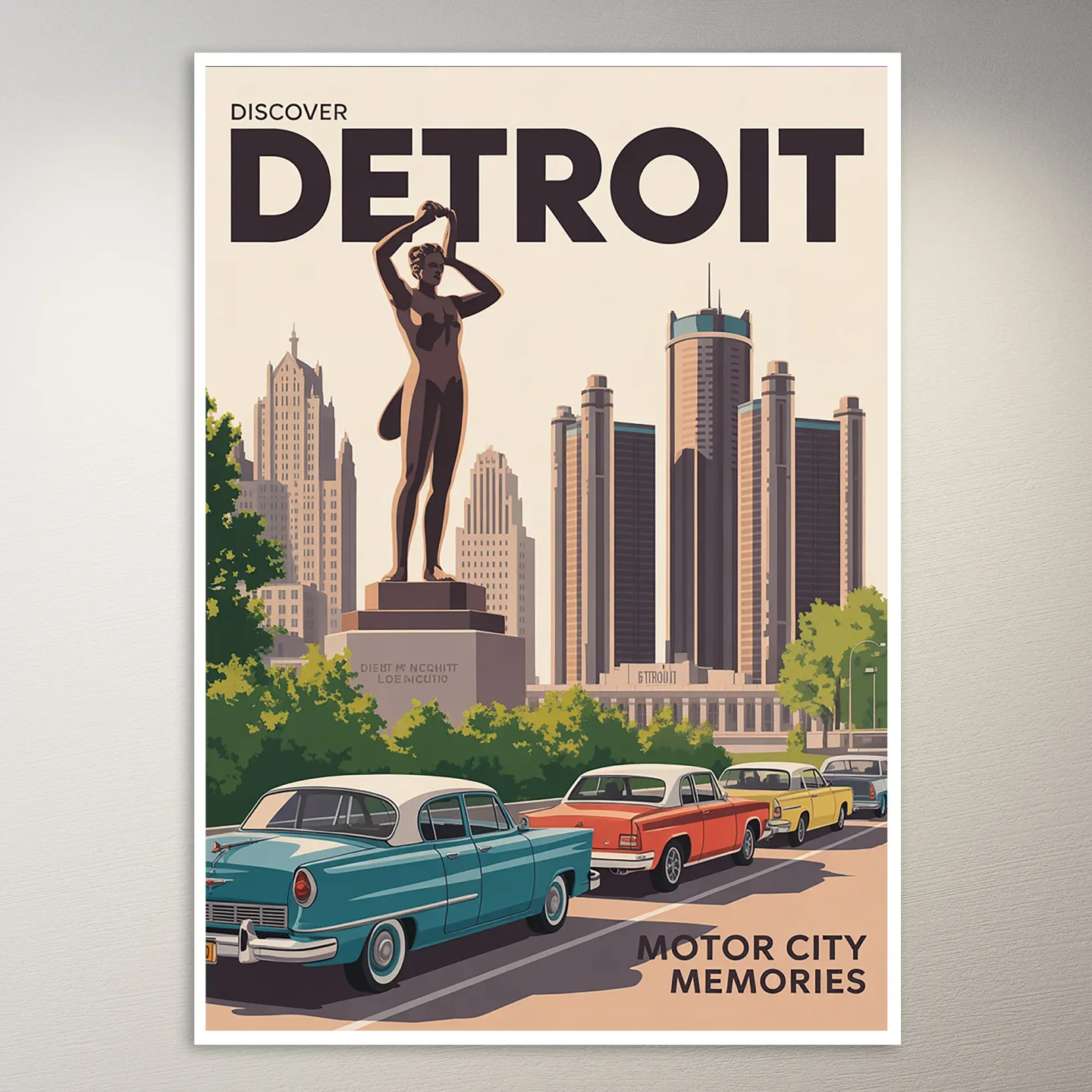 Detroit Travel Poster