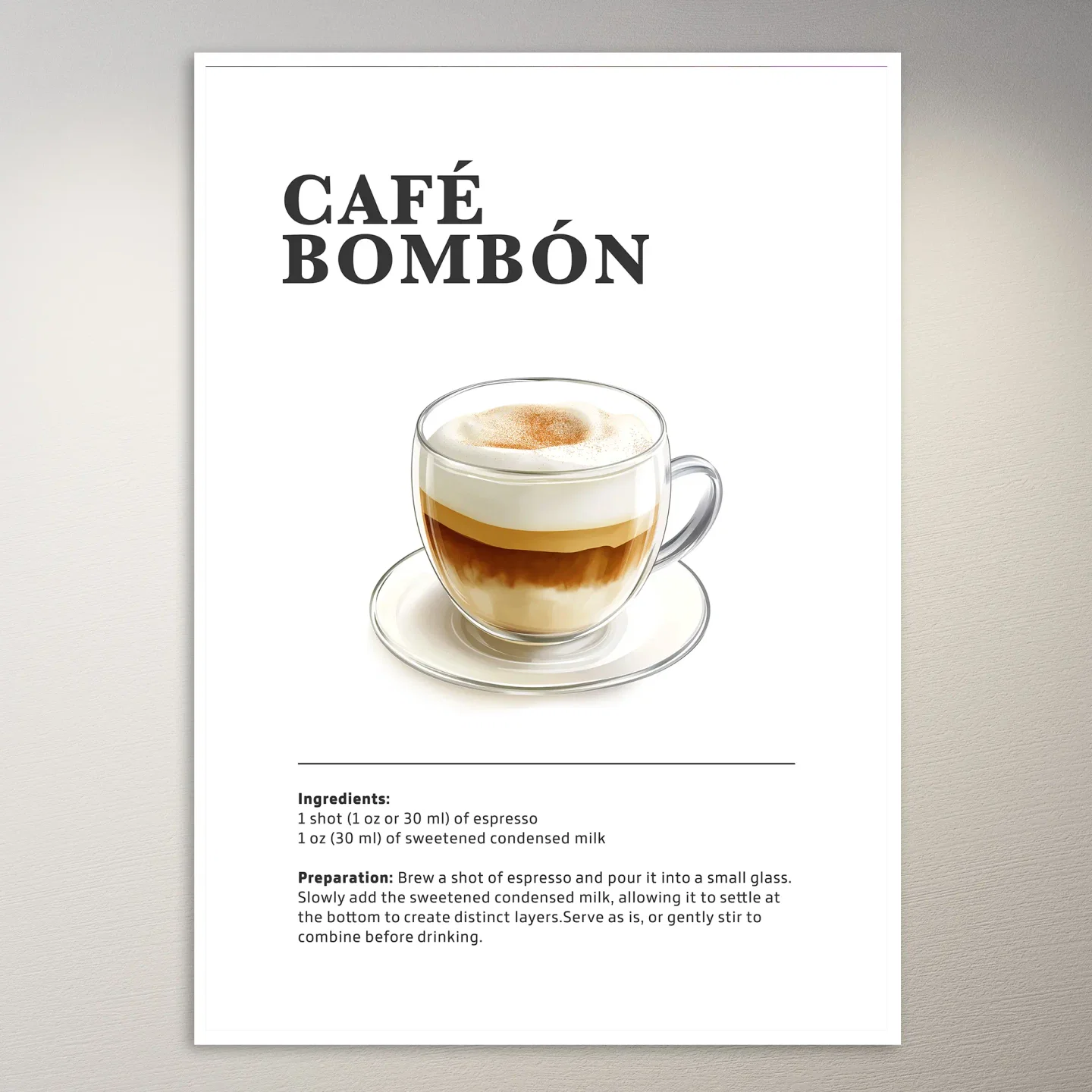 Cafe Bombon Drink Poster
