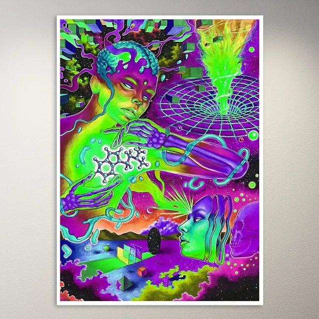 Psychedelic Trippy Aesthetic Wall Poster