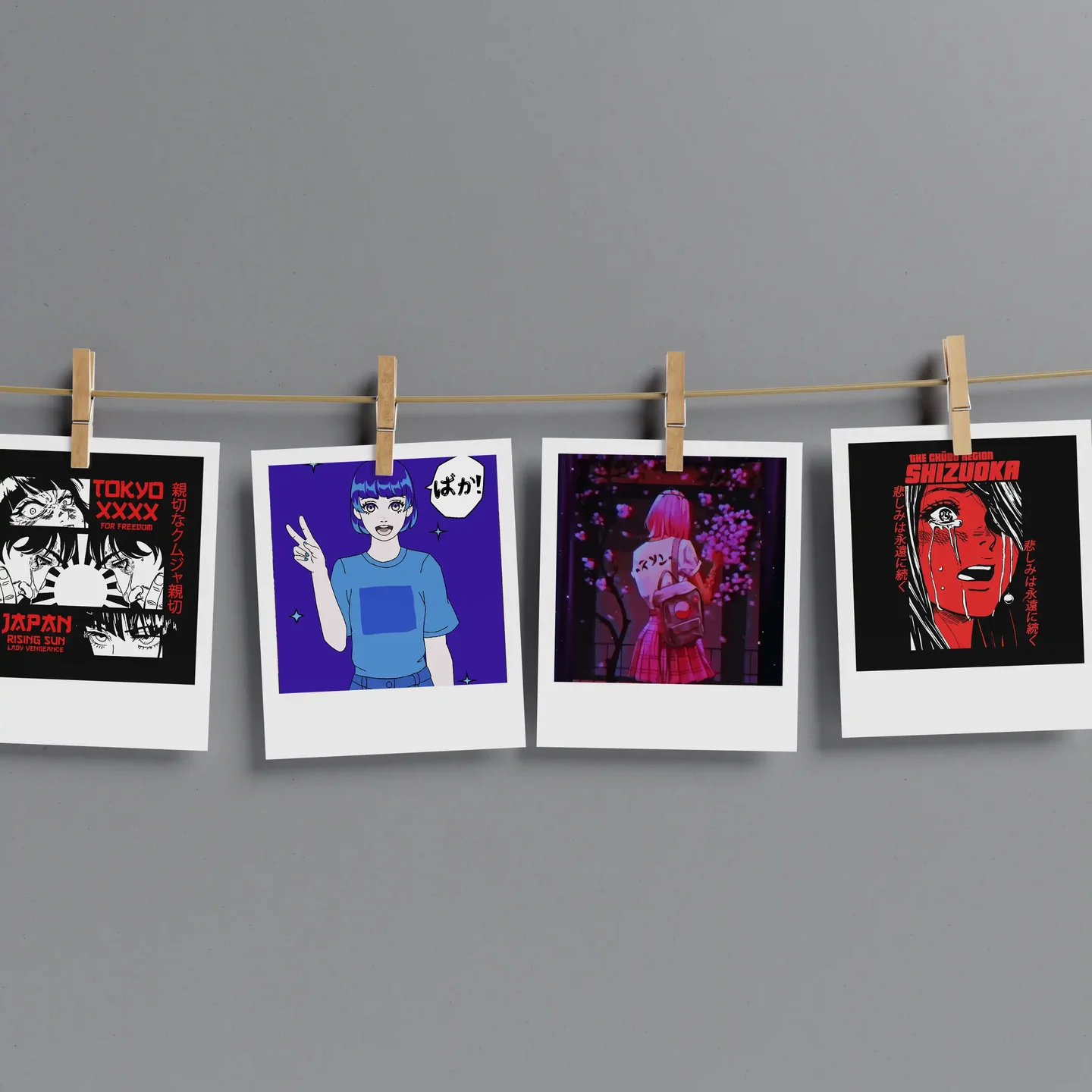 Anime Aesthetic Prints Set of 15