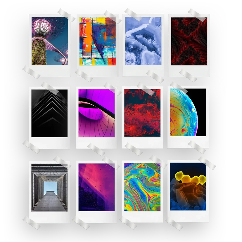 Geometric Abstract Prints Set of 12