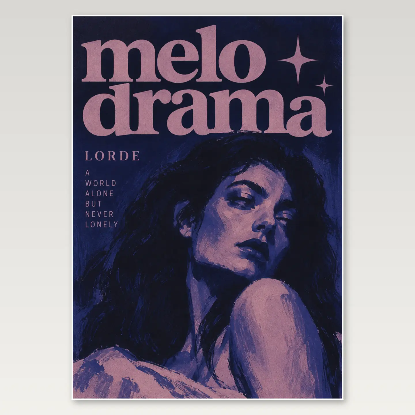 Melodrama Dark A4 Poster mockup