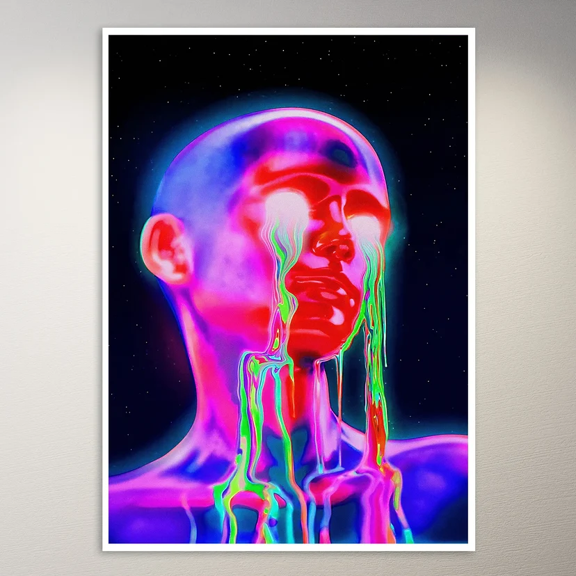 Psychedelic Trippy Aesthetic Wall Poster