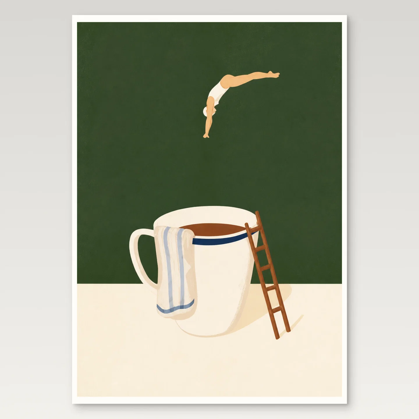 Coffee Diver Poster mockup