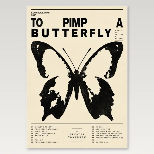 Butterfly Kendrick Collage A4 Poster