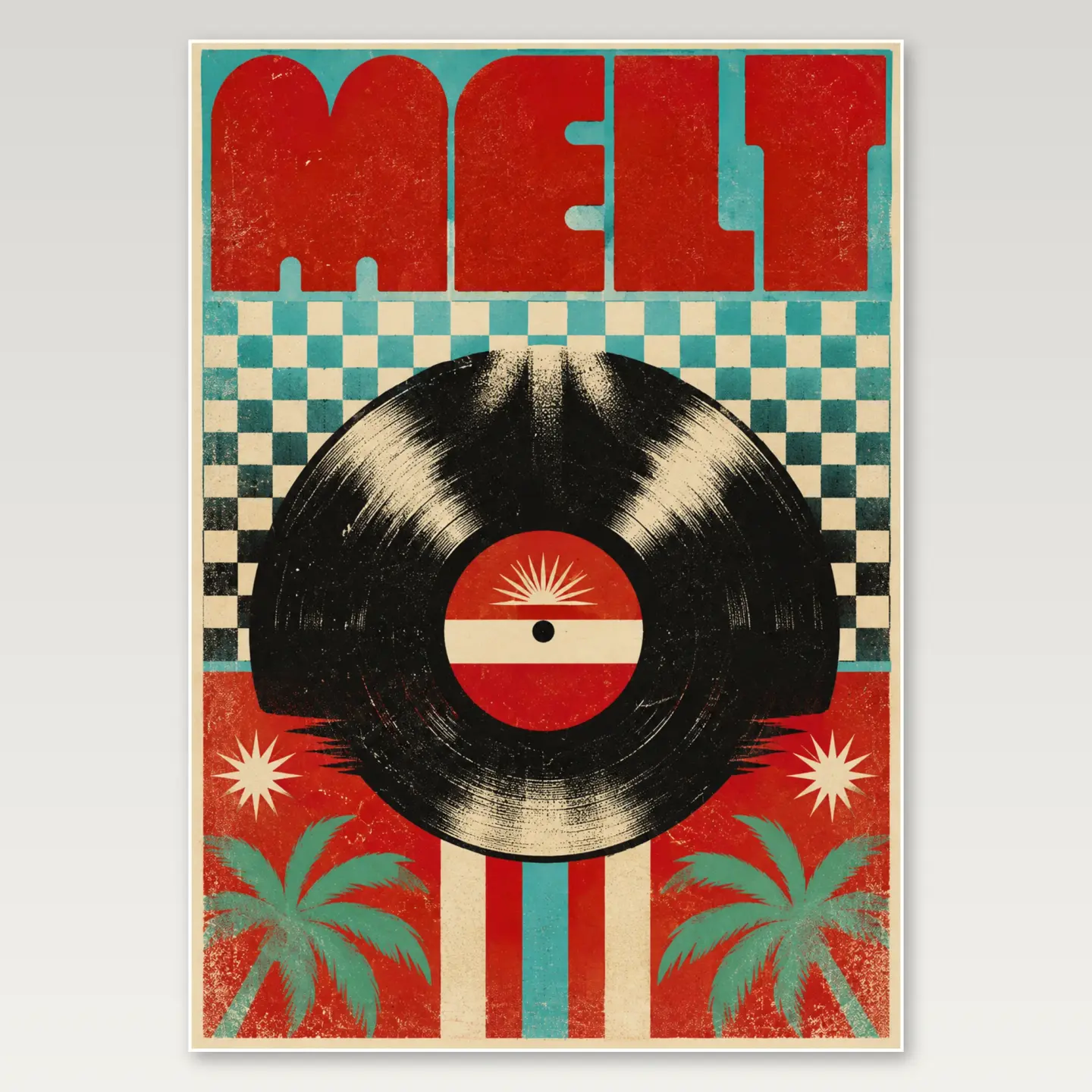 Melt Vinyl A4 Poster mockup