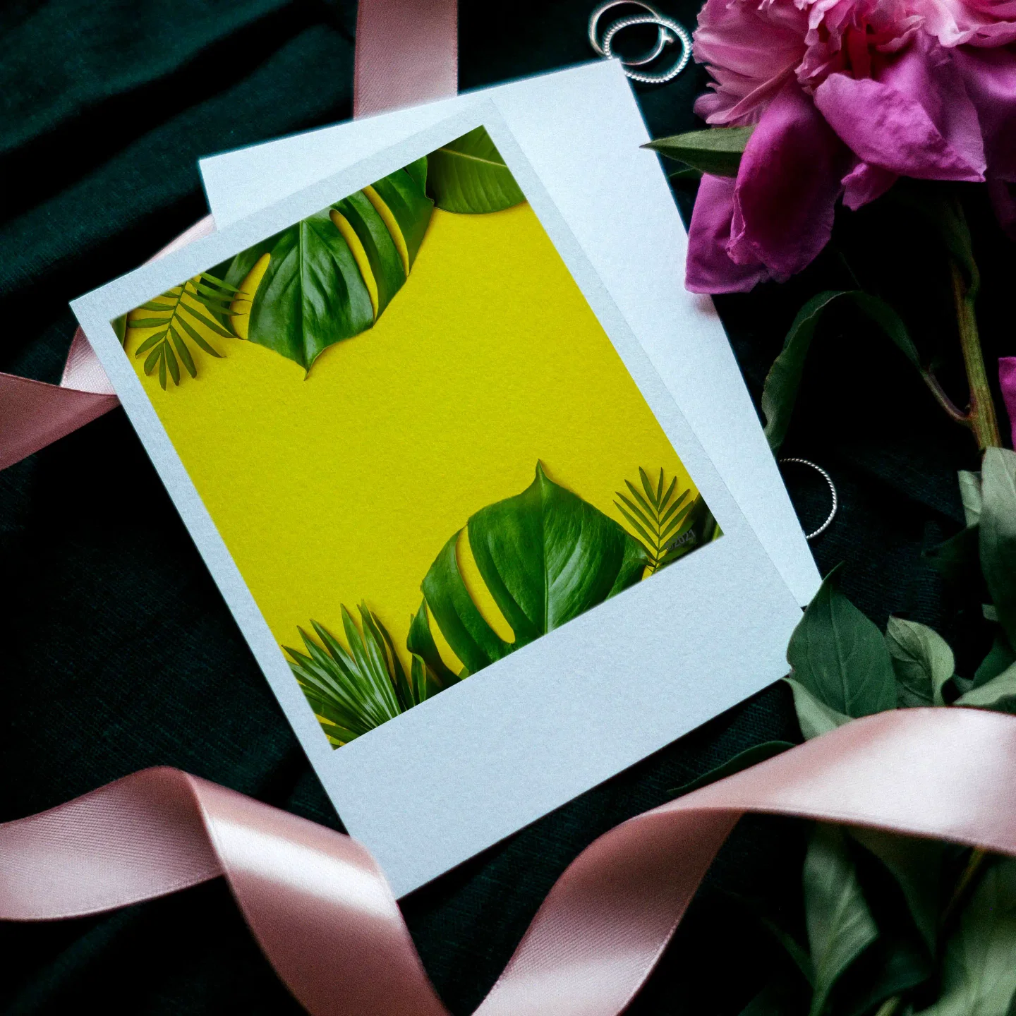 Yellow Abstract Prints Set of 12