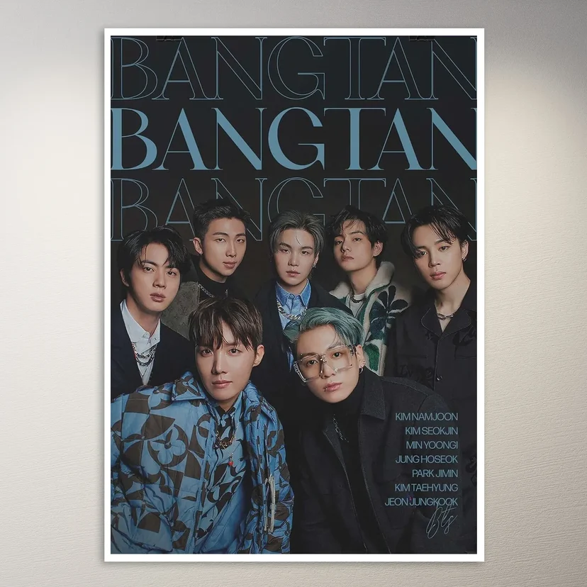 BTS Bangtan OT7 Inspired Poster | K-Pop Poster | BTS Poster