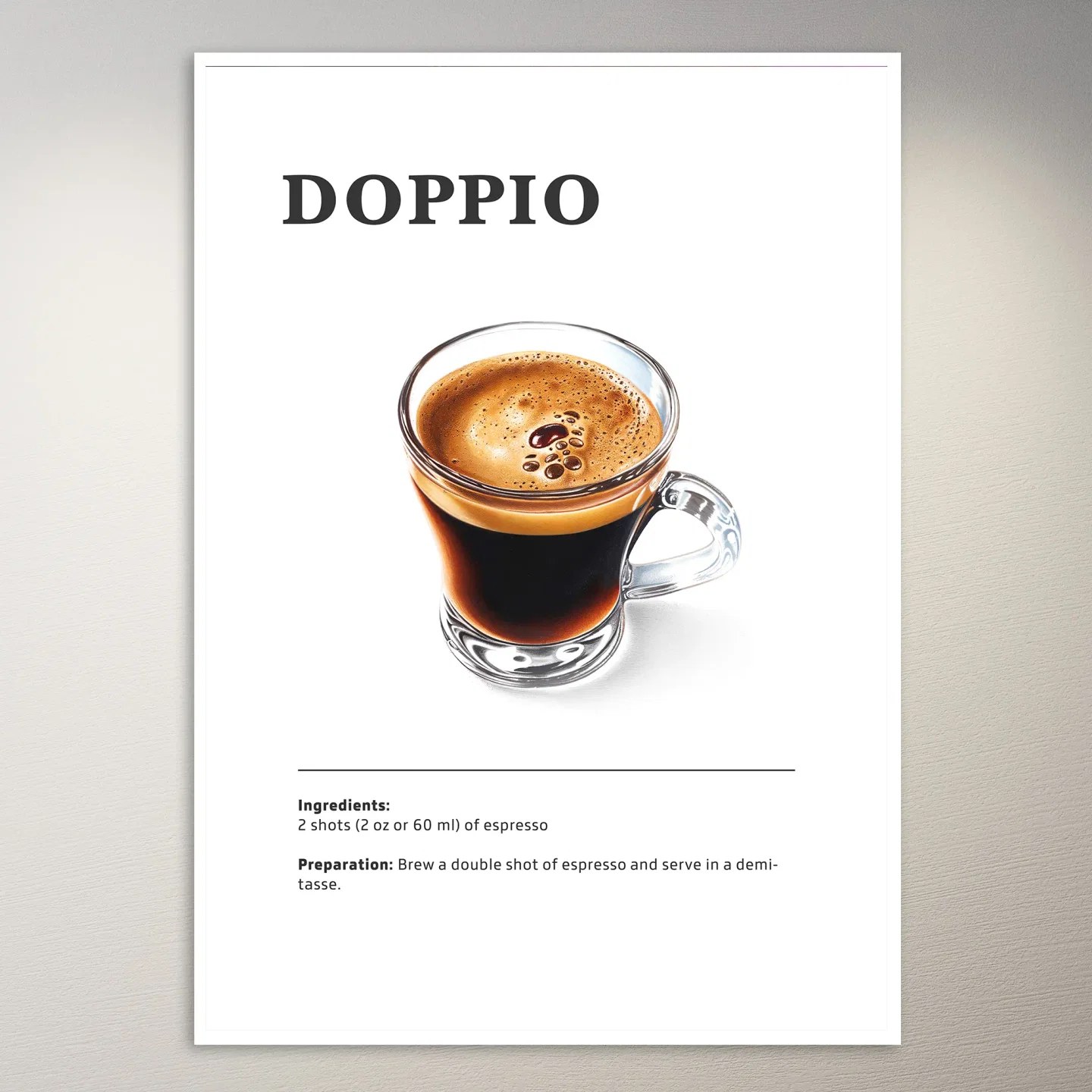 Double Espresso Shot Poster