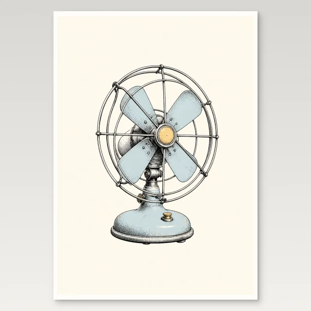 Desk Fan Poster