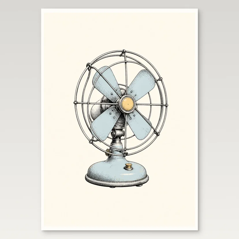 Desk Fan Poster
