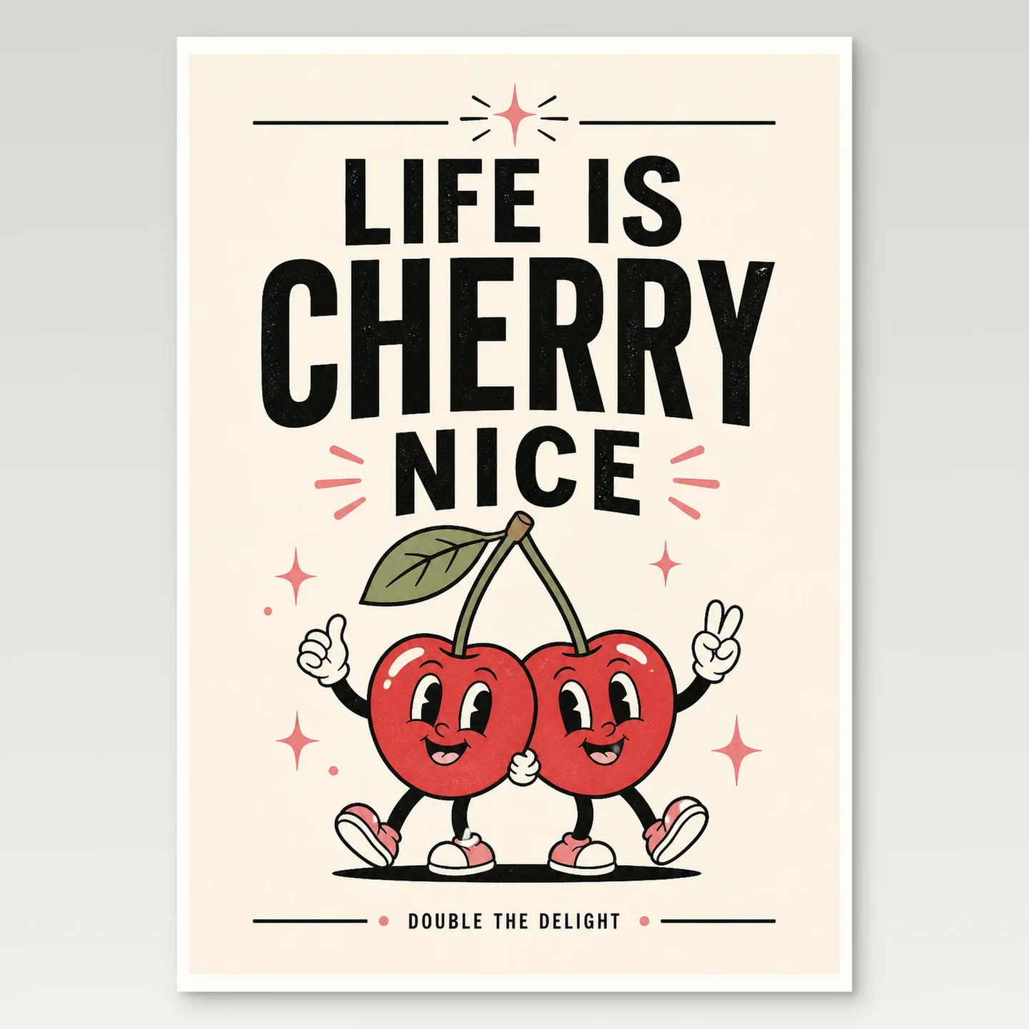 Cherries Poster mockup