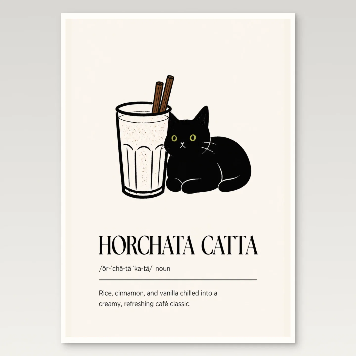 Horchata Catta Poster mockup