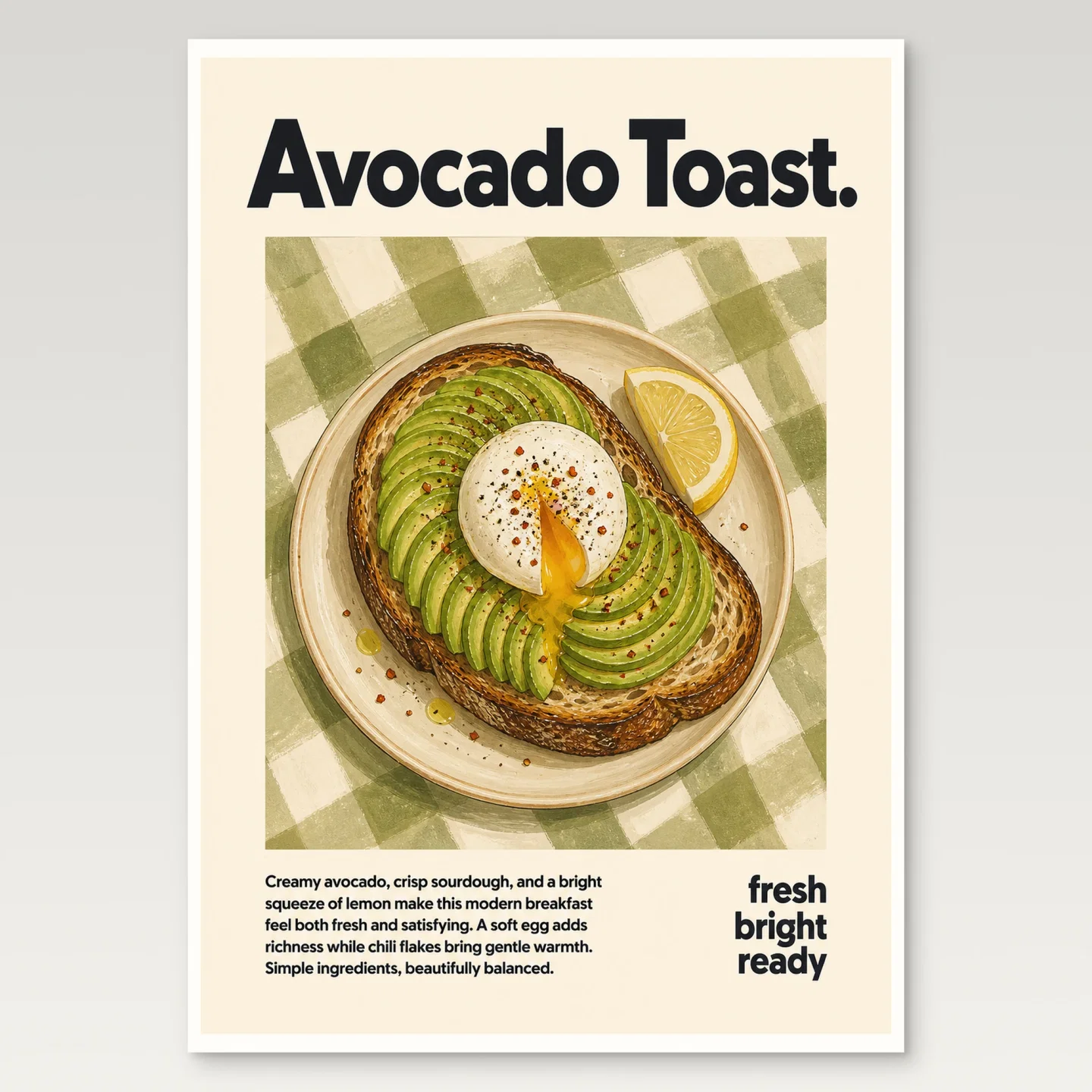 Avocado Toast Poster mockup