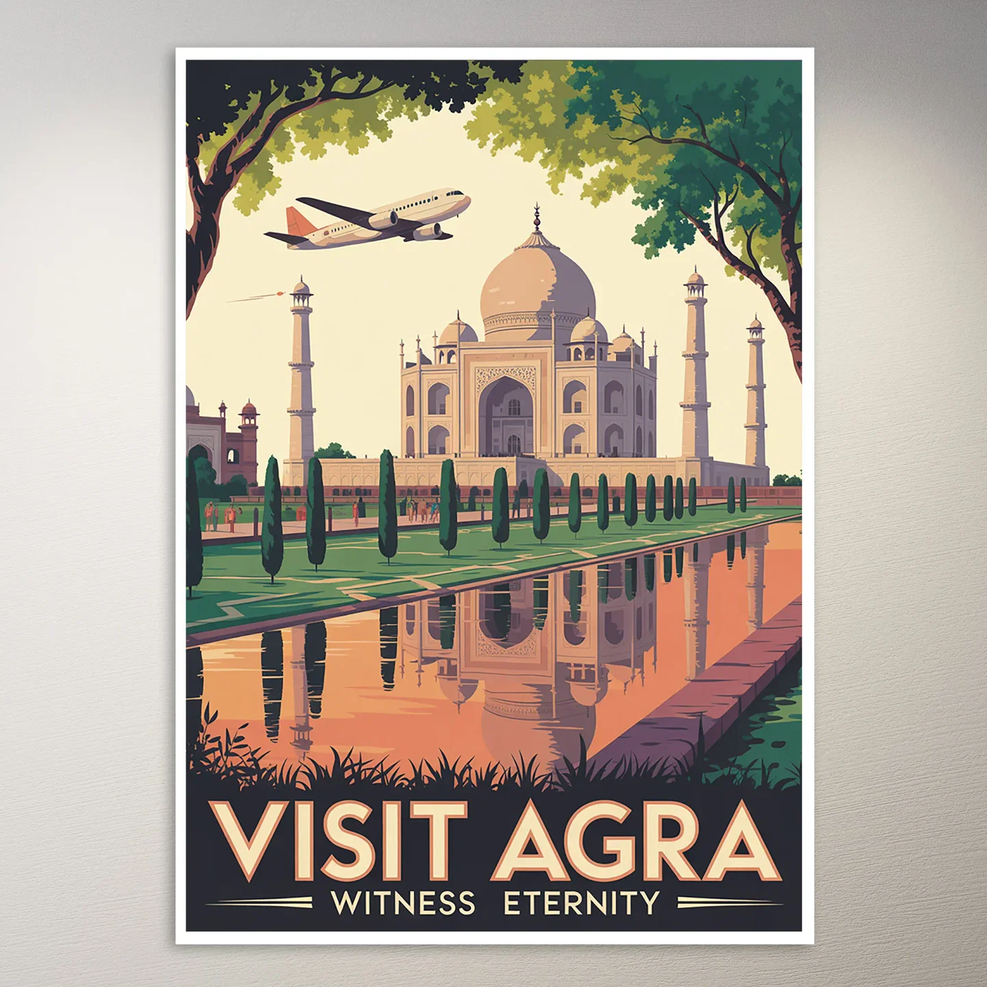 Agra (Taj Mahal) Travel Poster