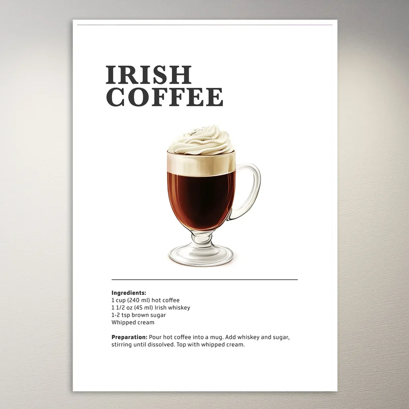 Irish Coffee Drink Poster