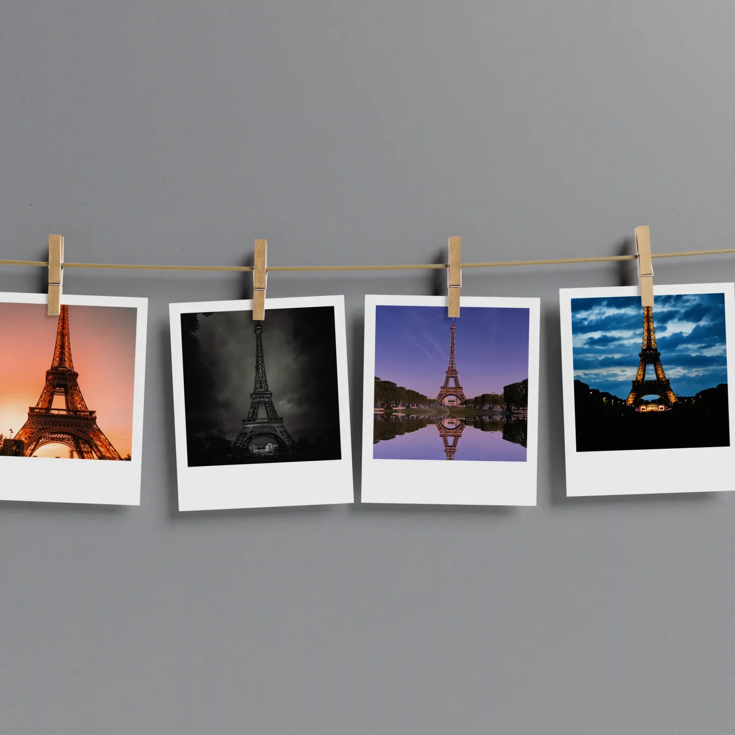 Eiffel Tower Prints Set of 12