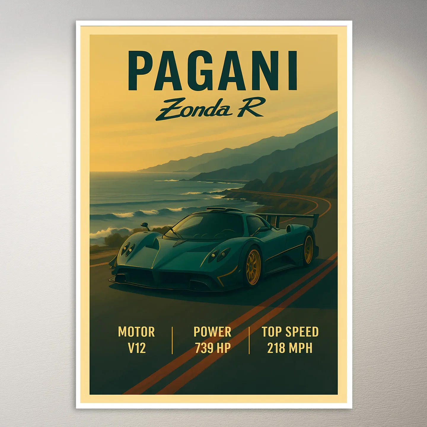 Pagani Zonda R Roadster Poster