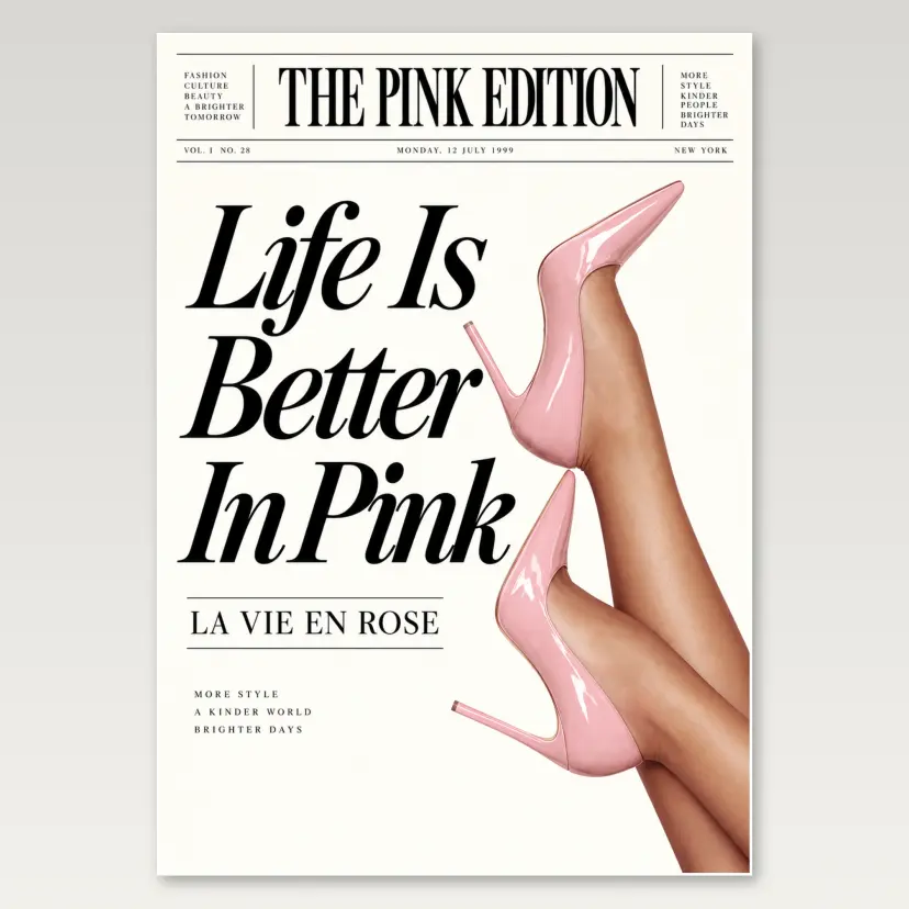 Life Is Better in Pink A4 Poster