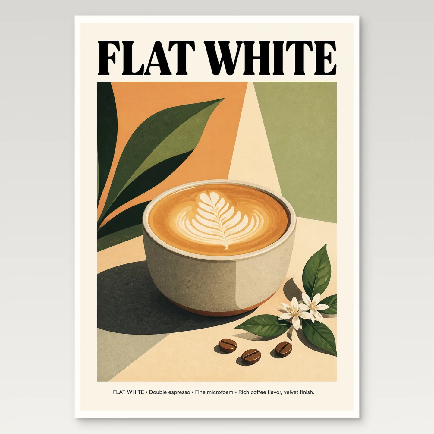 Flat White Poster mockup