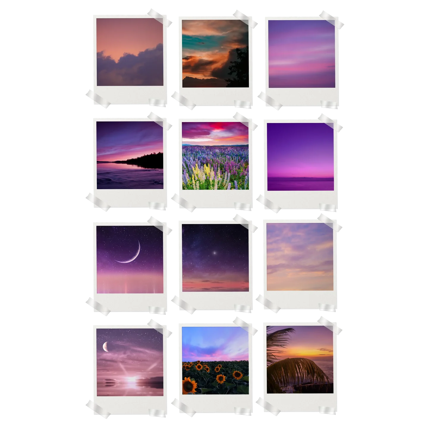 Lilac Skies Prints Set of 12