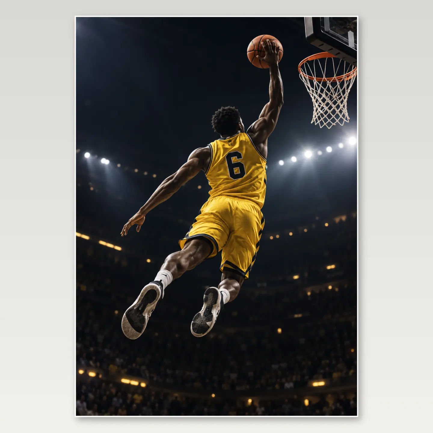 Yellow Jersey Dunk A4 Poster mockup