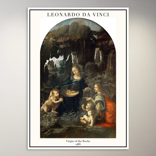 Leonardo da Vinci Virgin of the Rocks Poster