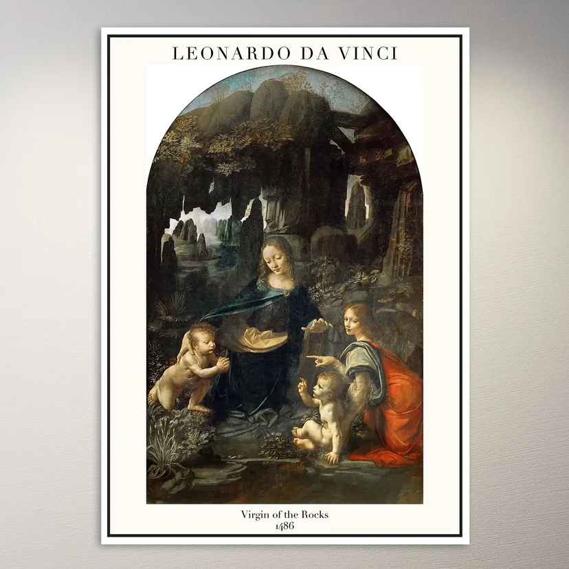 Leonardo da Vinci Virgin of the Rocks Poster