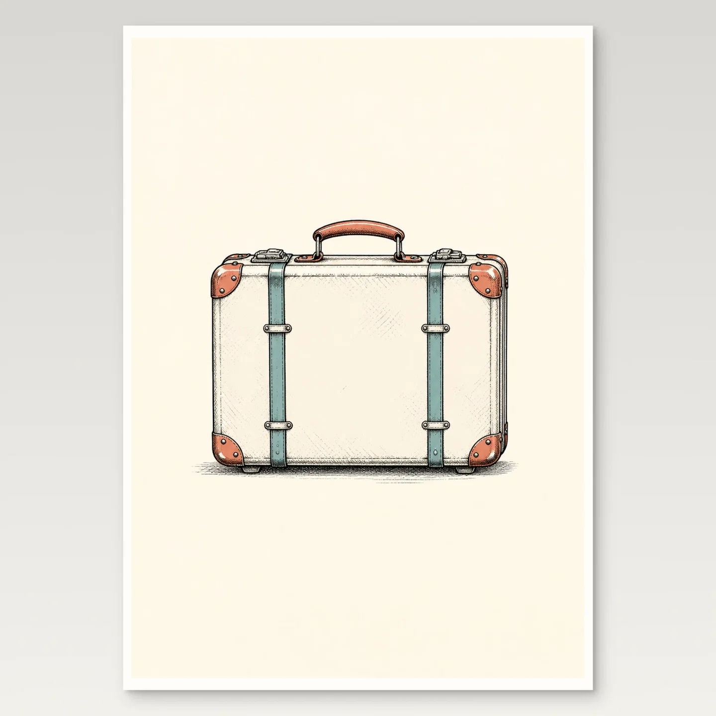 Suitcase Poster mockup