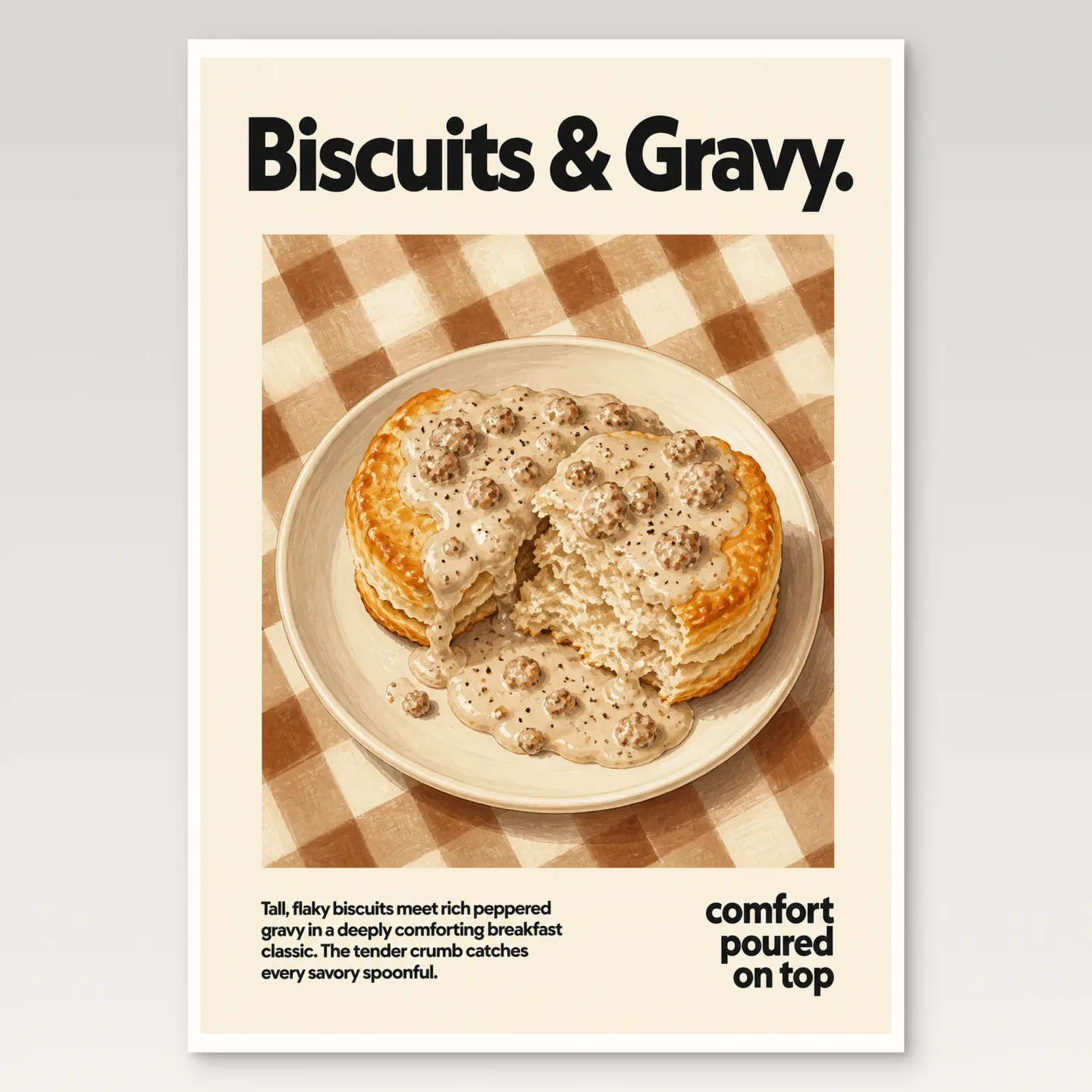 Biscuits and Gravy Poster mockup