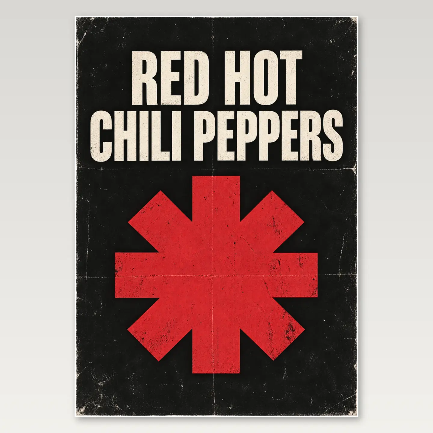 Red Hot Chili Peppers A4 Poster mockup