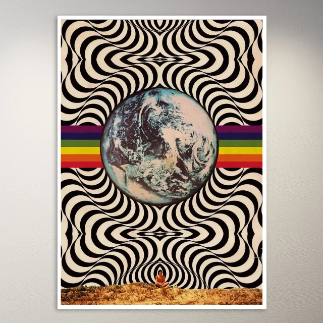Meditating Under the Earth Poster