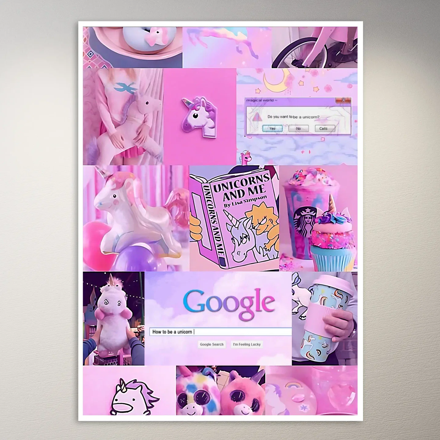 How to be a unicorn aesthetic Poster