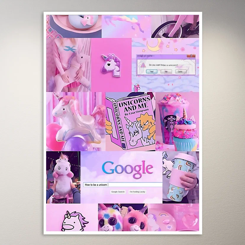 How to be a unicorn aesthetic Poster