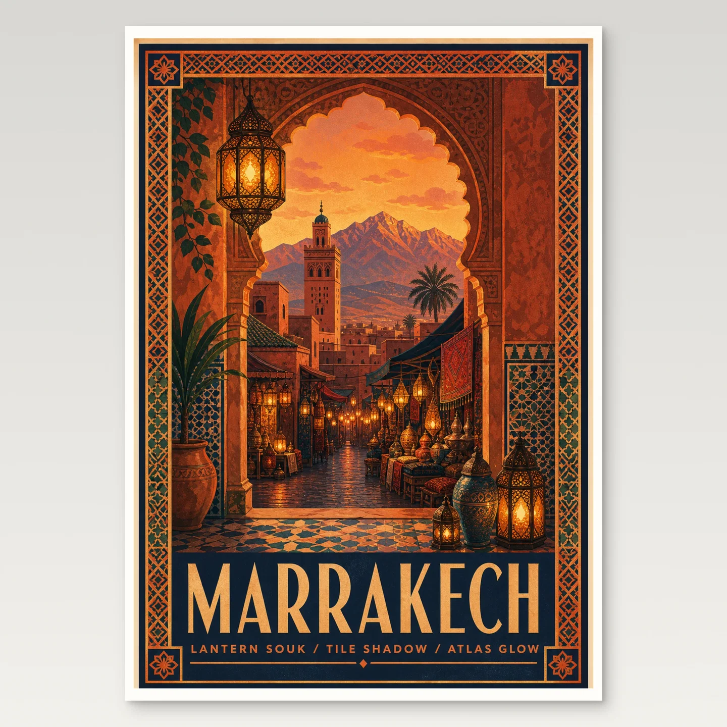 Marrakech Poster mockup
