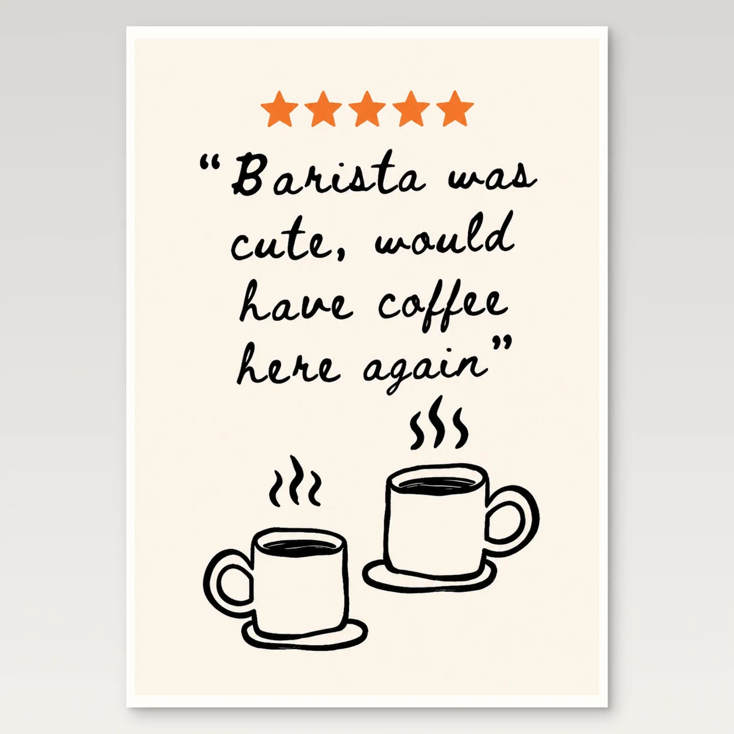 Barista Review Poster mockup