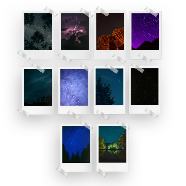 Dark Night Prints Set of 10
