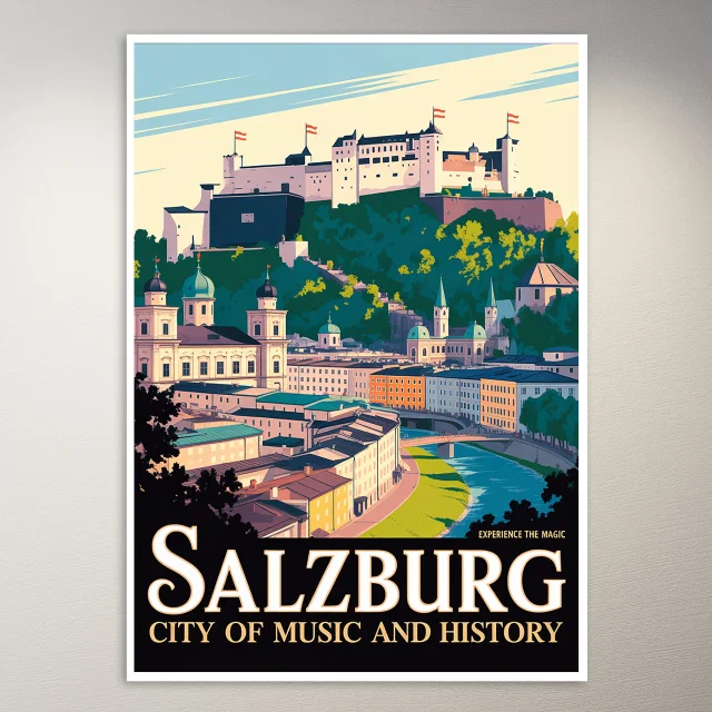 Salzburg Travel Poster