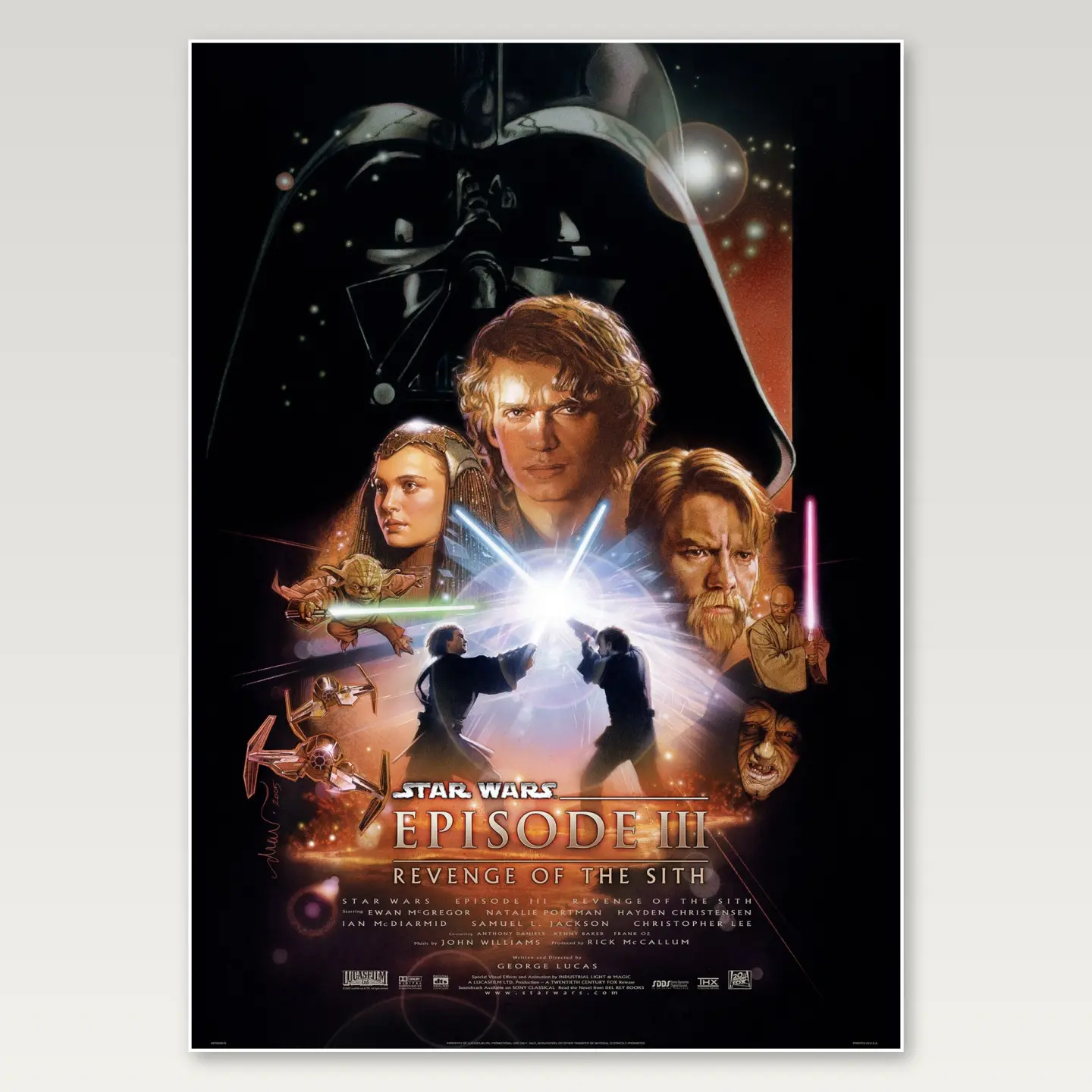 Star Wars Episode III Revenge of the Sith A4 Poster mockup
