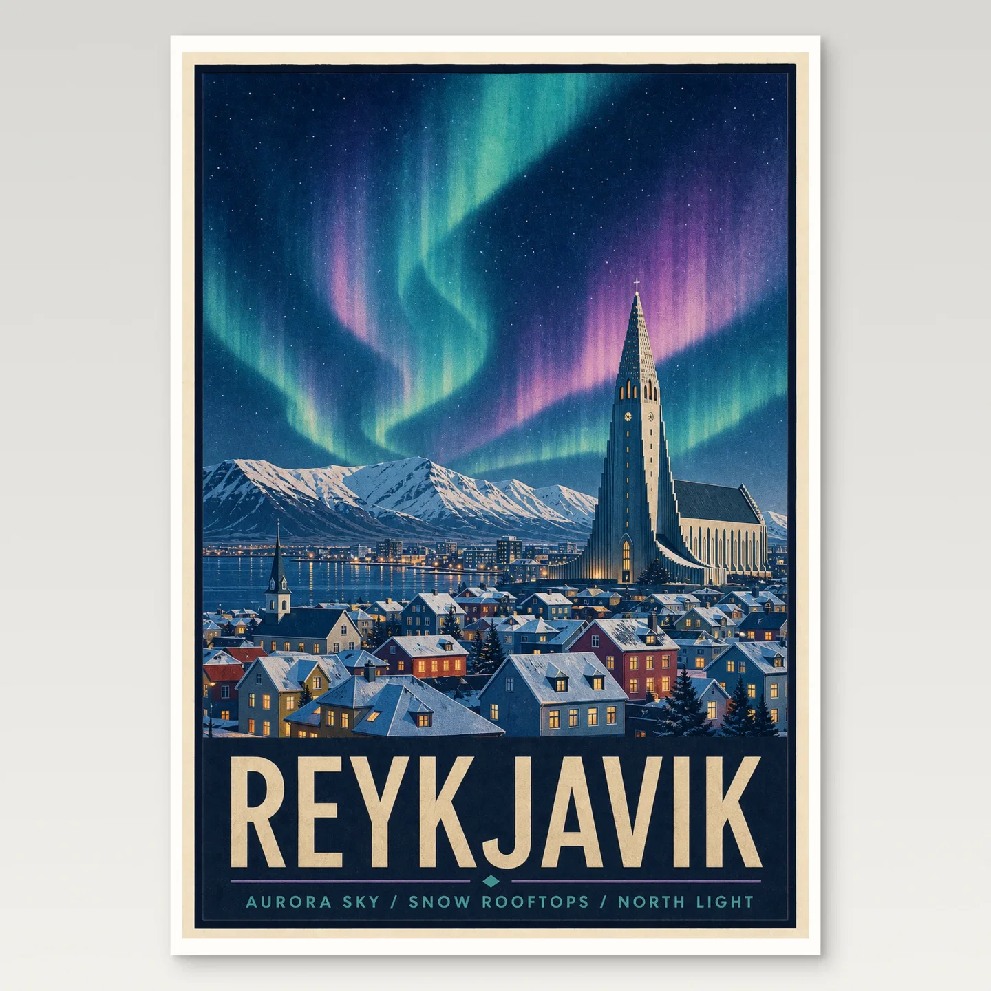 Reykjavik Poster mockup