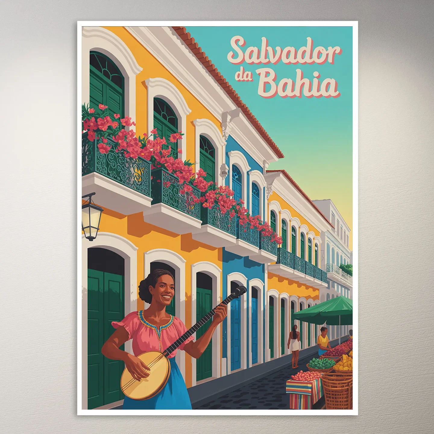 Salvador da Bahia Travel Poster
