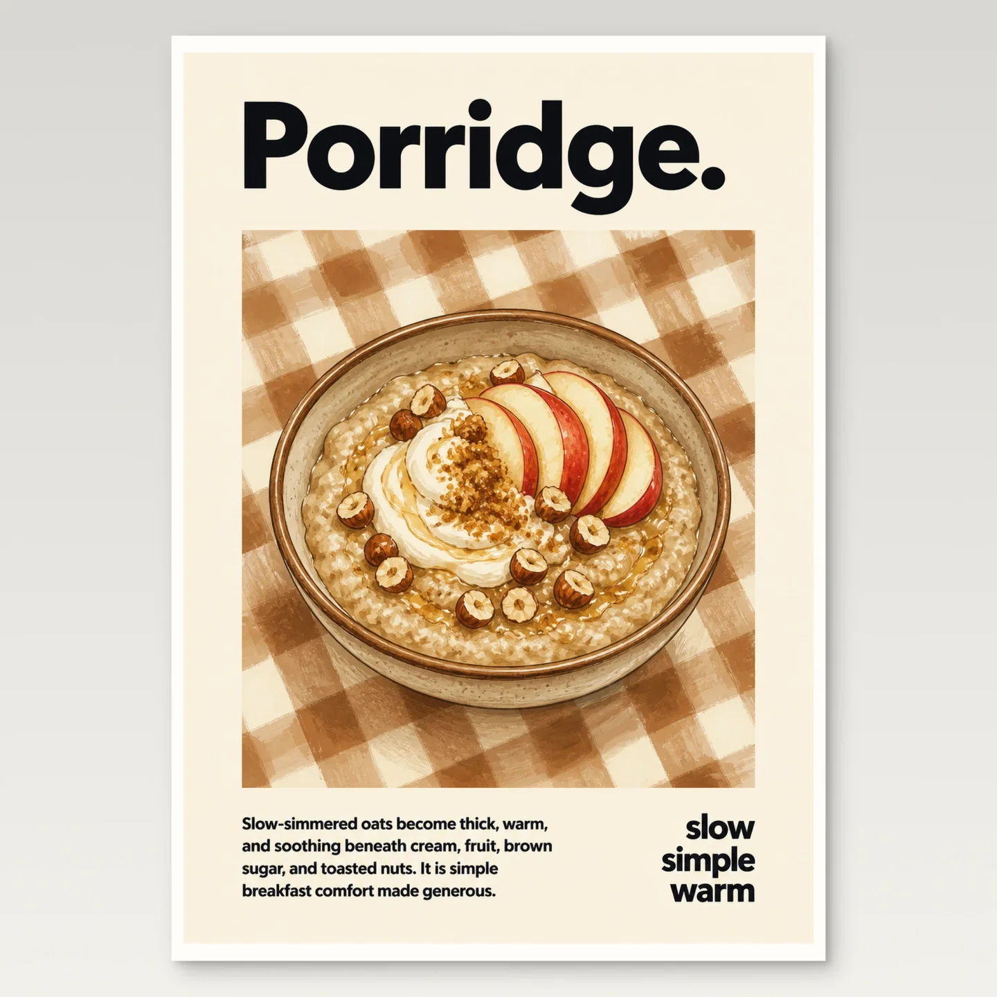 Porridge Poster mockup